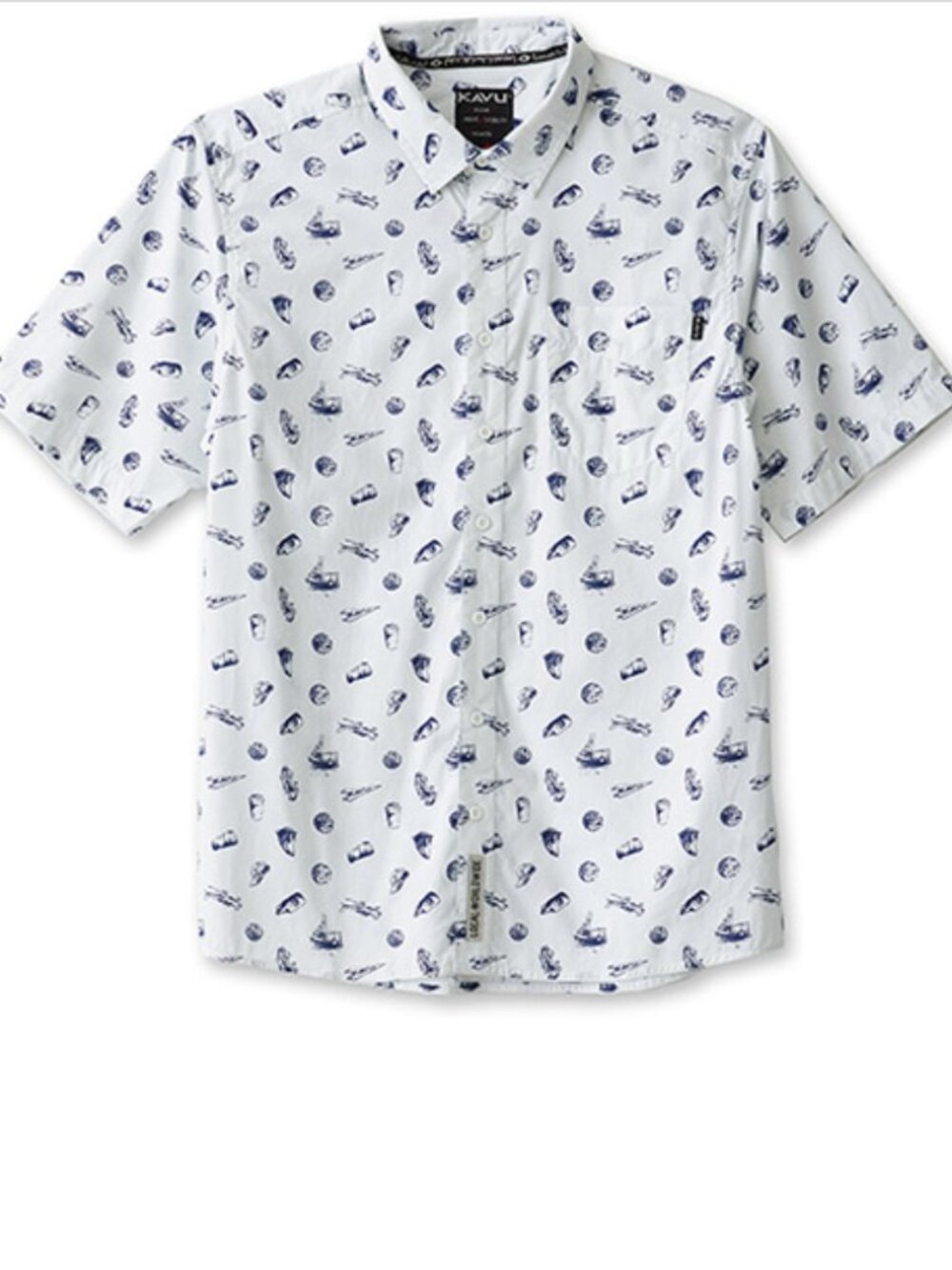 Kavu White Men’s Button-Up Shirt Men’s Size L